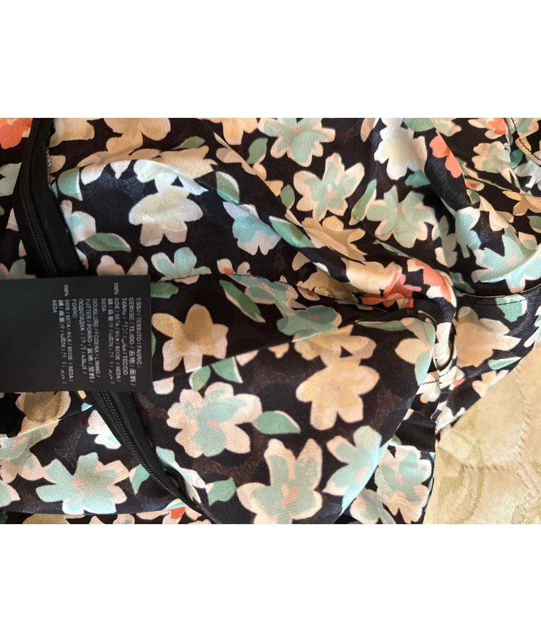 SAINT LAURENT Мульти шелковое повседневное платье, фото 4