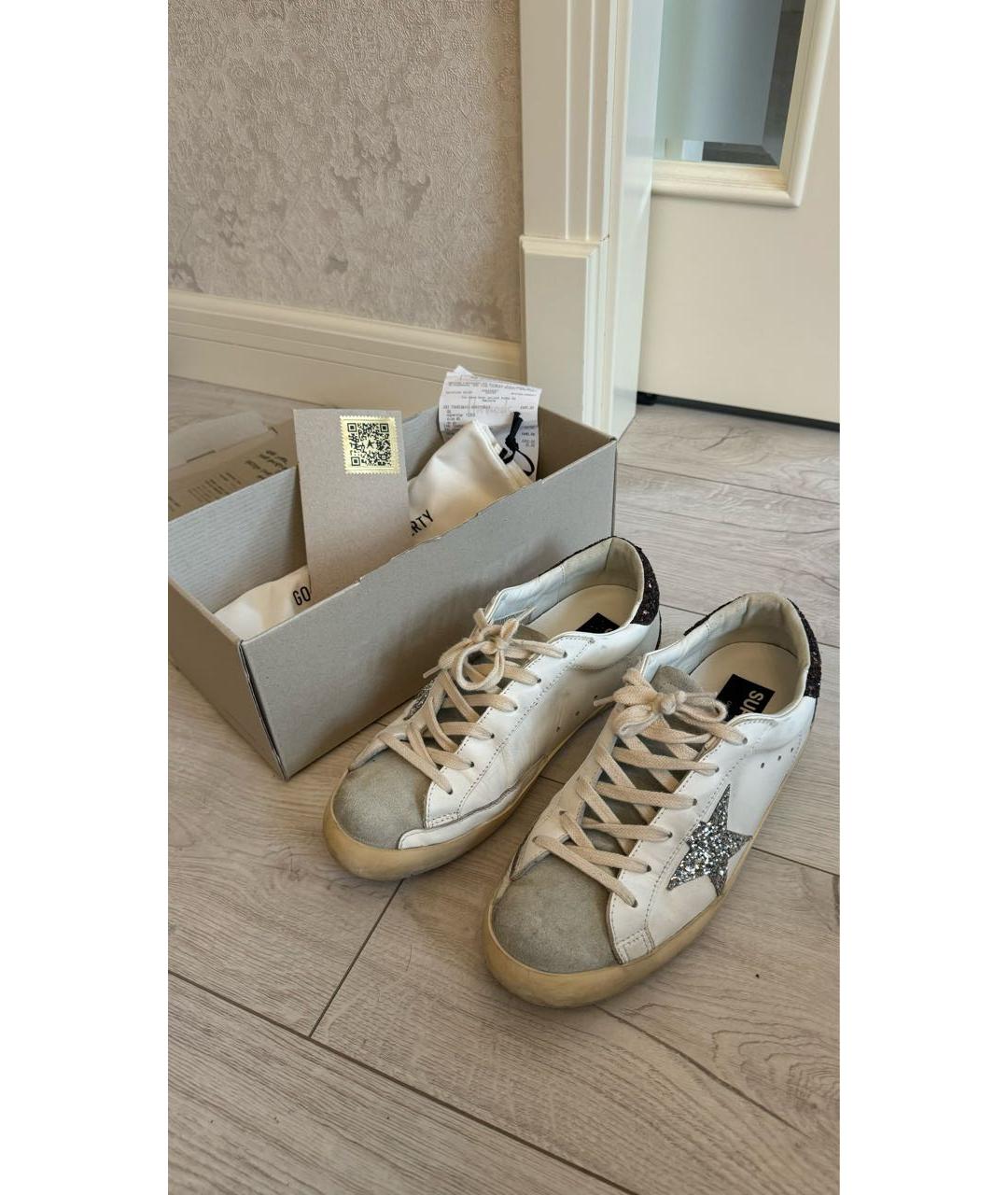 GOLDEN GOOSE DELUXE BRAND Белые кожаные кеды, фото 4