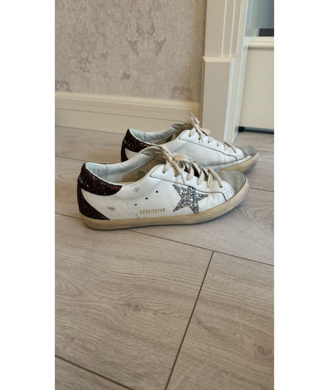 GOLDEN GOOSE DELUXE BRAND Белые кожаные кеды, фото 6