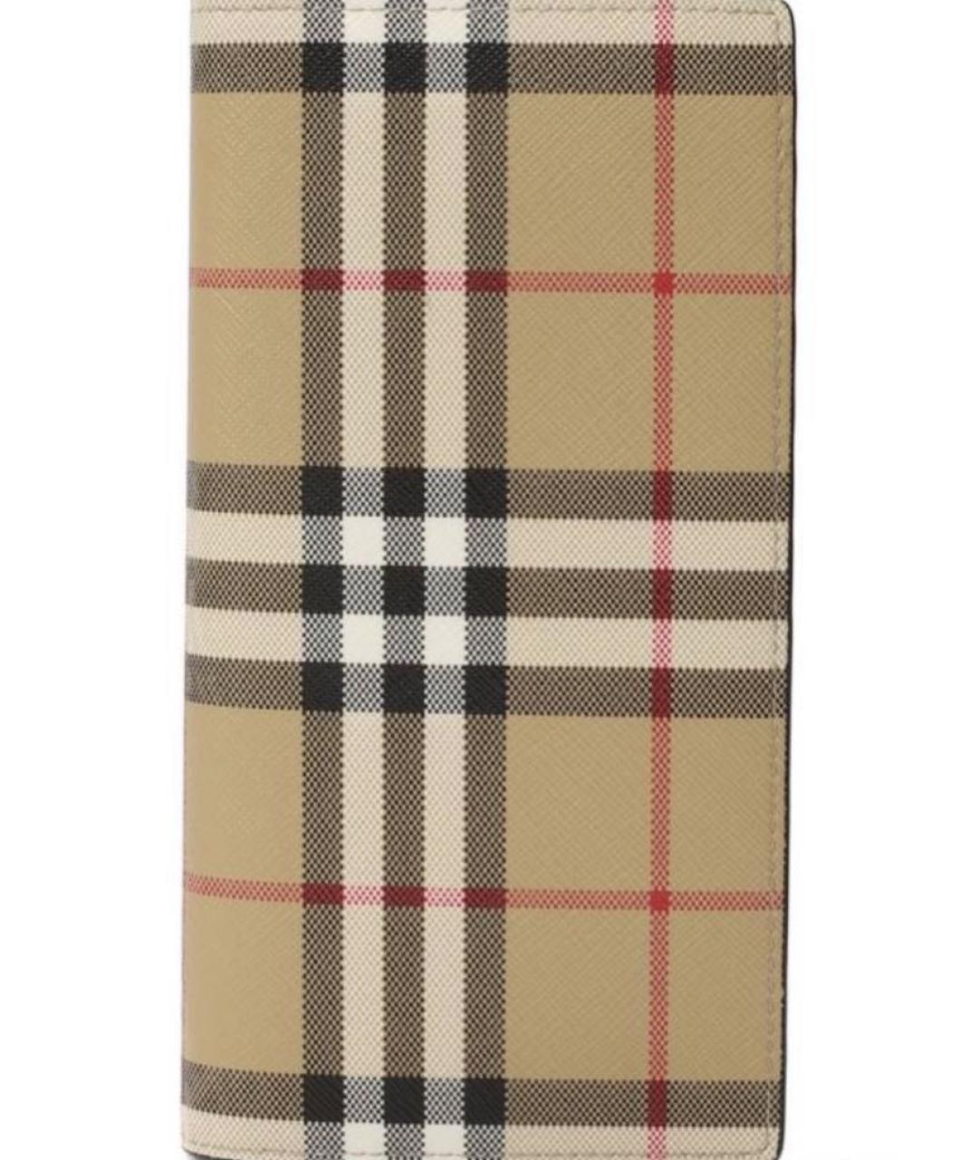 BURBERRY Бежевый кожаный кошелек, фото 5