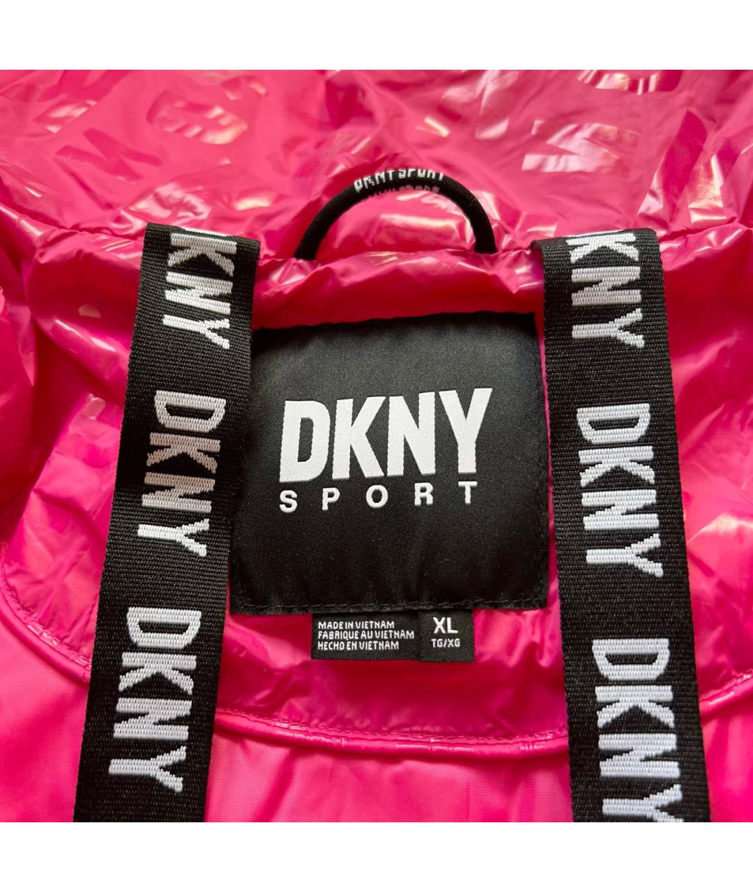 DKNY Розовая полиэстеровая куртка, фото 3