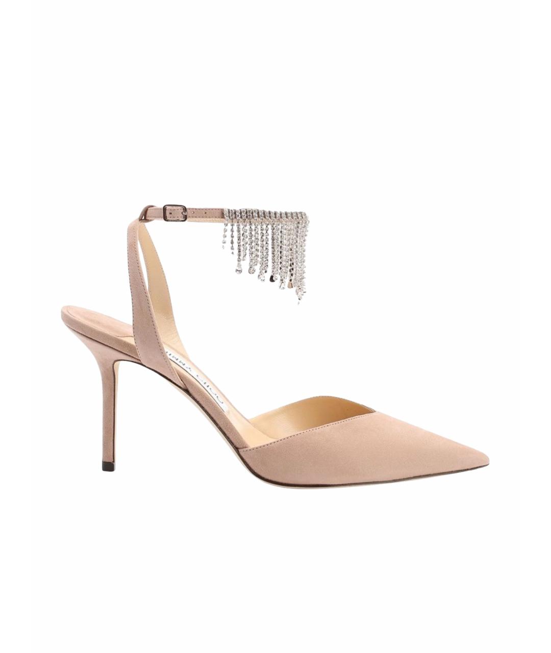 JIMMY CHOO Бежевые замшевые туфли, фото 1
