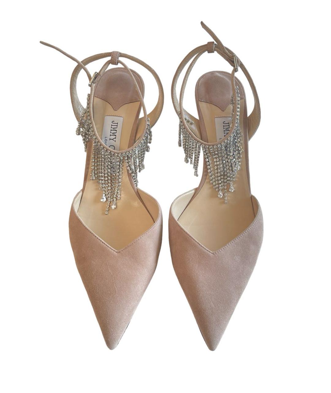 JIMMY CHOO Бежевые замшевые туфли, фото 2