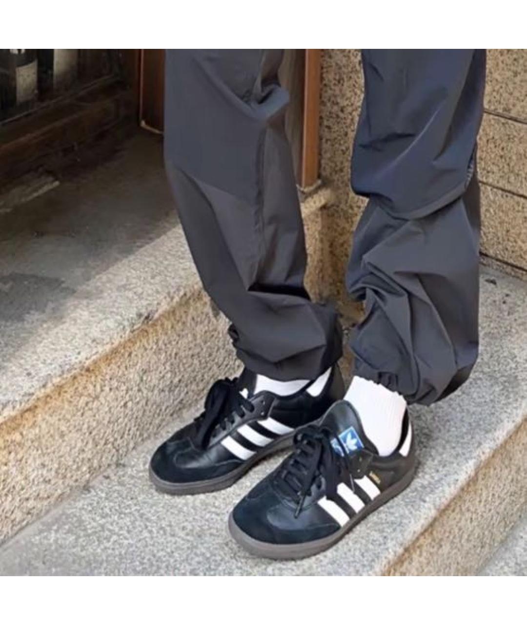 ADIDAS Черные кожаные кеды, фото 6