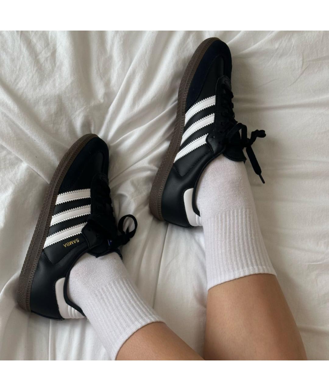 ADIDAS Черные кожаные кеды, фото 5