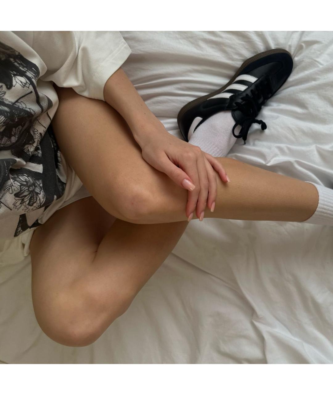 ADIDAS Черные кожаные кеды, фото 6