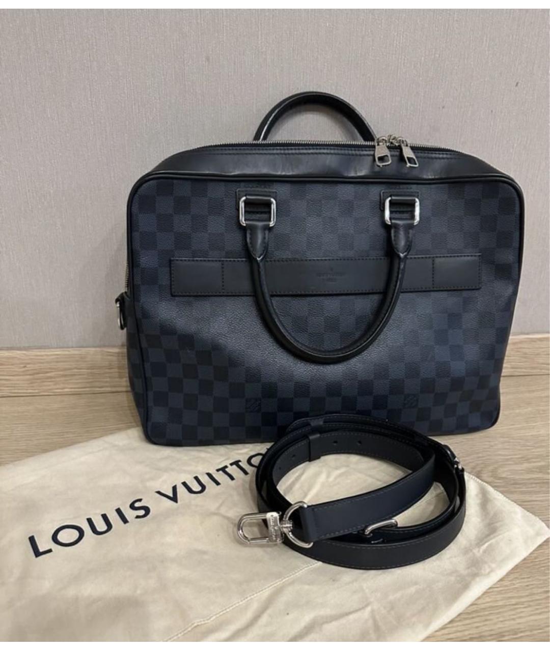 LOUIS VUITTON Антрацитовый портфель, фото 8