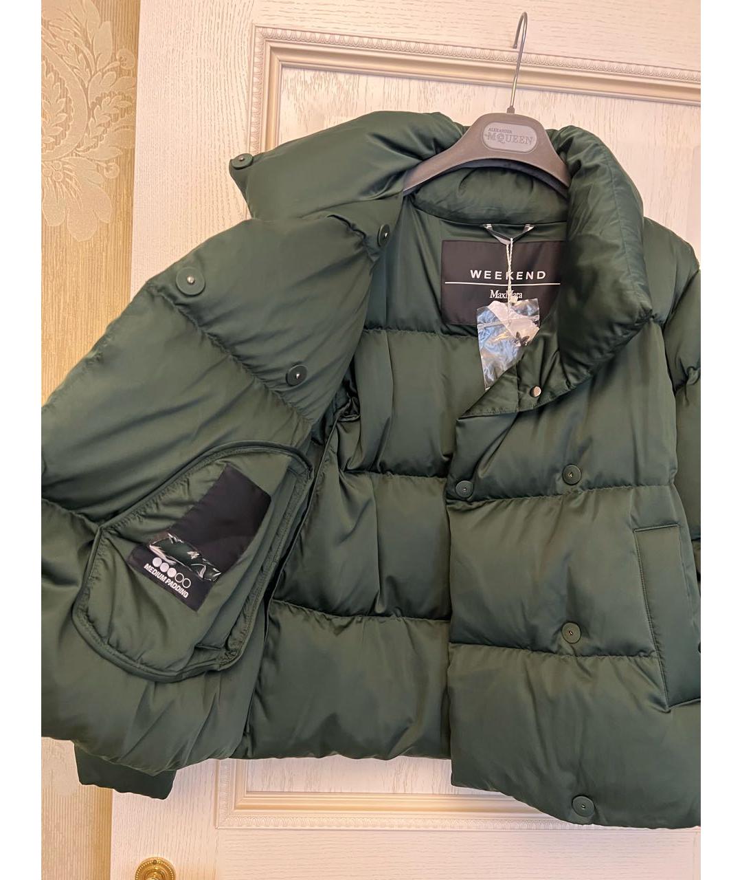 WEEKEND MAX MARA Зеленый пуховик, фото 4