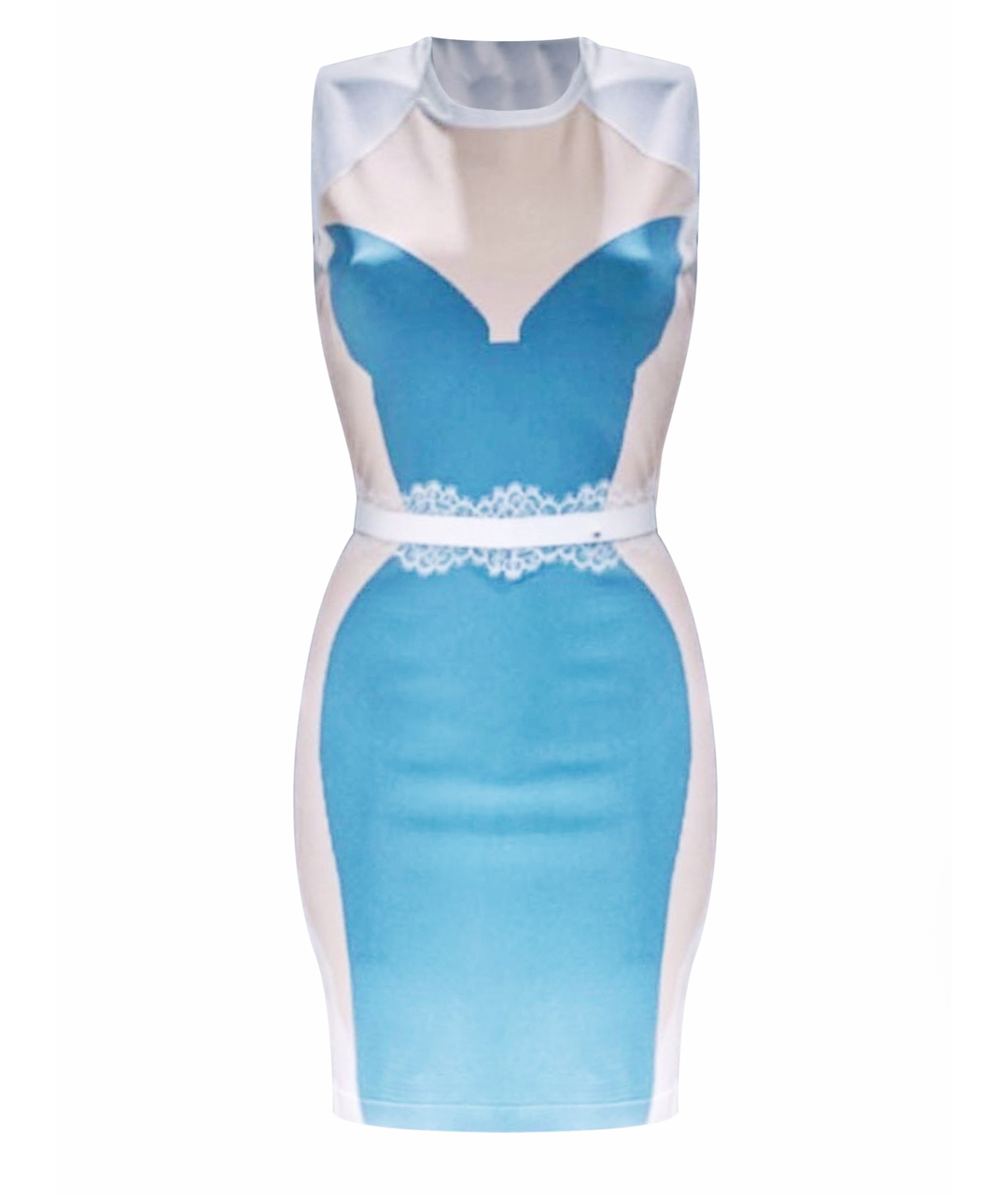 ELISABETTA FRANCHI Голубое платье, фото 1