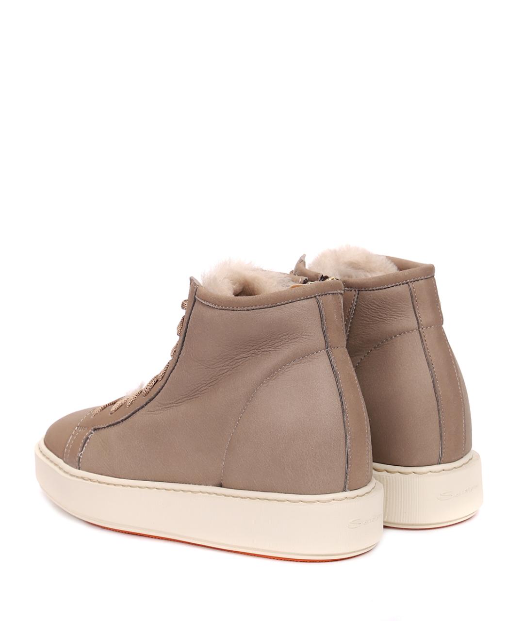 SANTONI Бежевые слипоны, фото 2