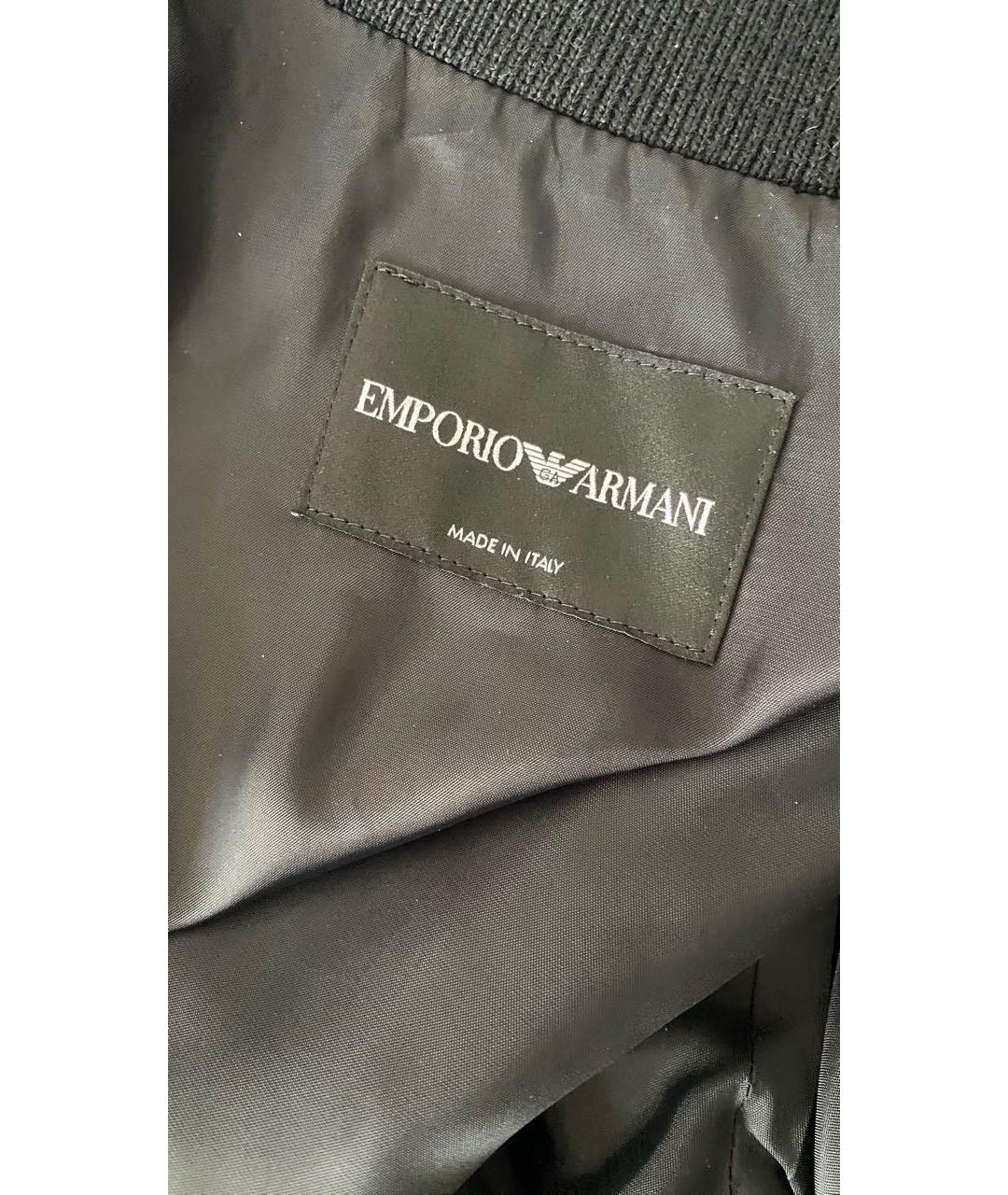 EMPORIO ARMANI Черная полиэстеровая куртка, фото 5