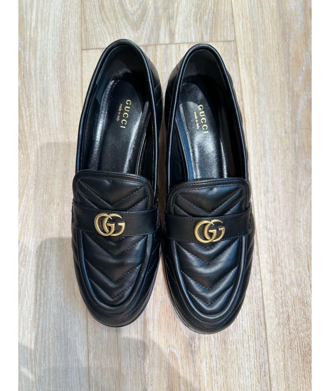 GUCCI Черные кожаные лоферы, фото 2