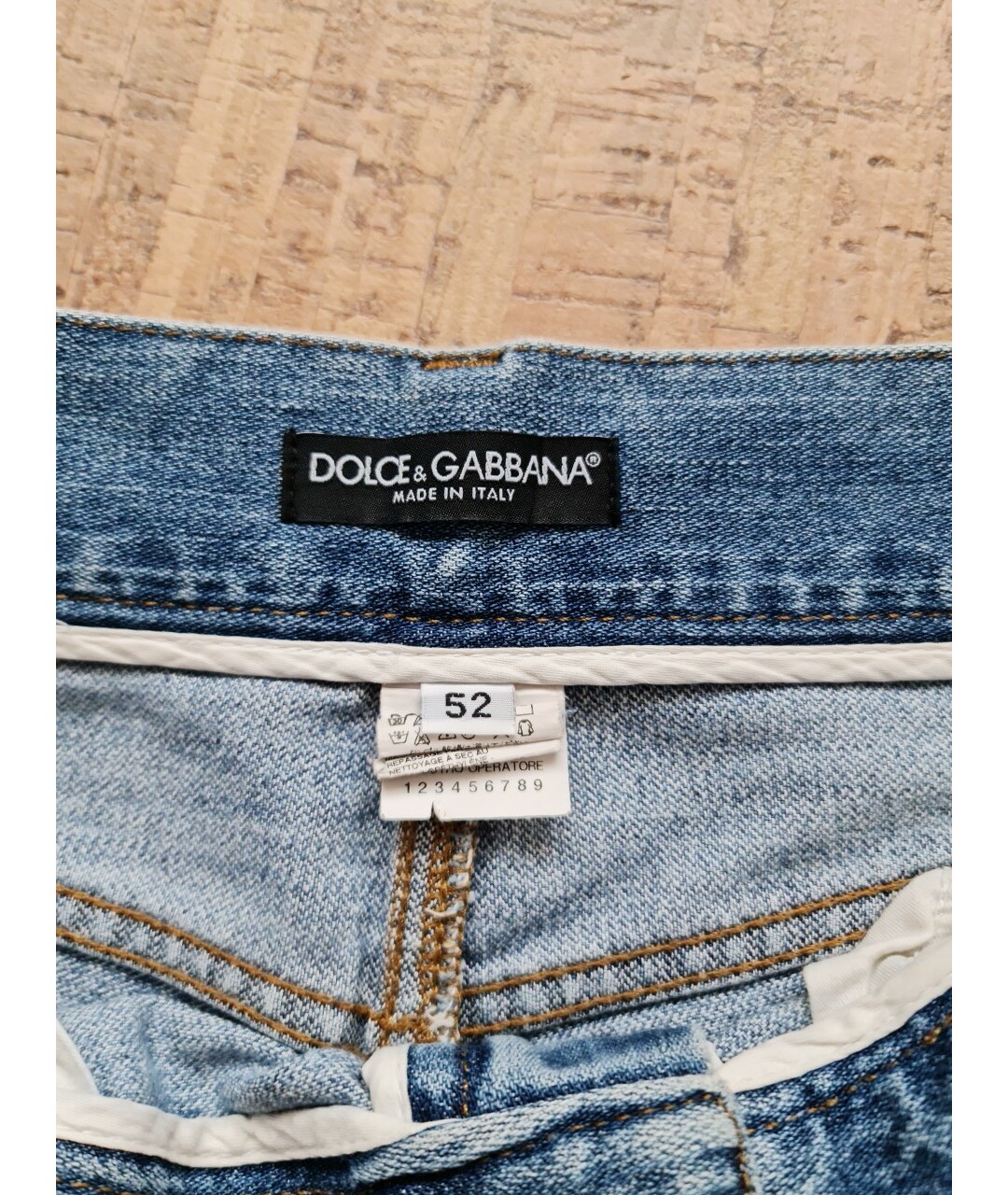 DOLCE&GABBANA Голубые прямые джинсы, фото 3