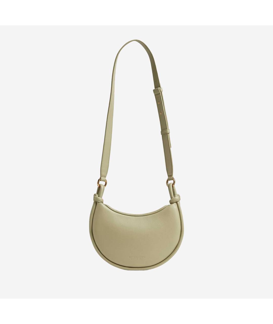 BOTTEGA VENETA Зеленая кожаная сумка через плечо, фото 3