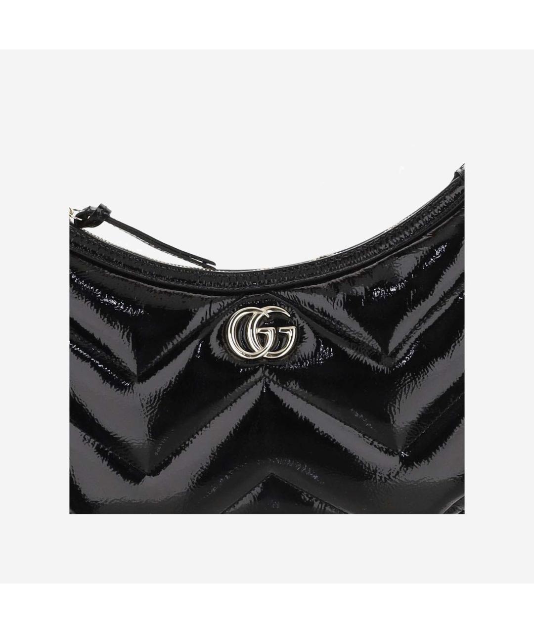 GUCCI Черная кожаная сумка через плечо, фото 4