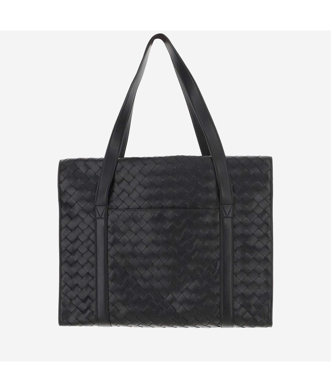 BOTTEGA VENETA Черный кожаный портфель, фото 3