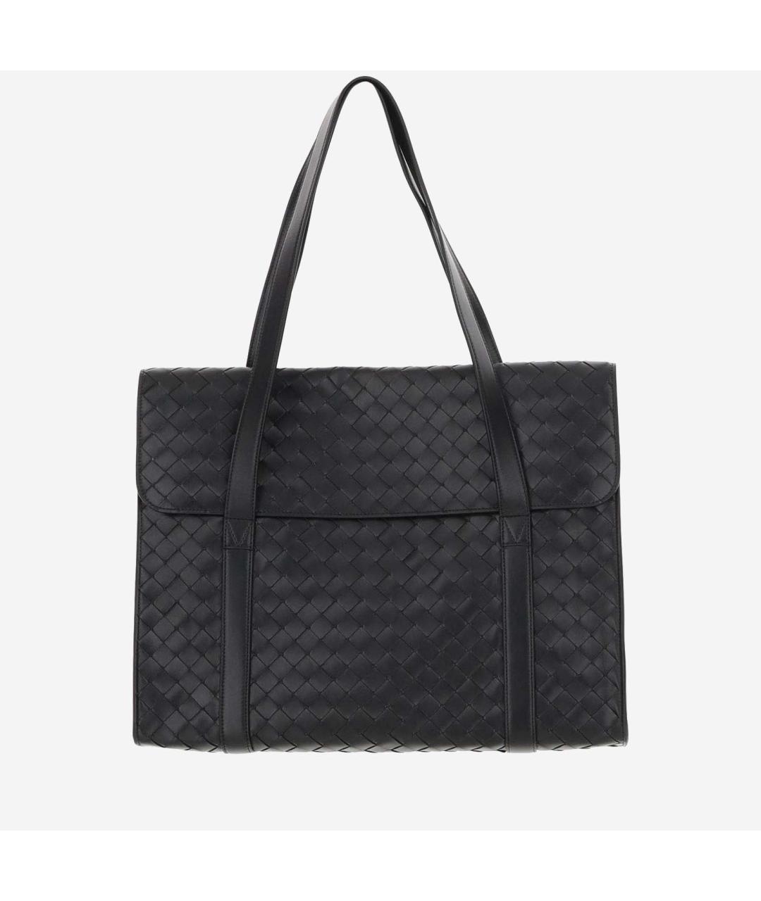 BOTTEGA VENETA Черный кожаный портфель, фото 6