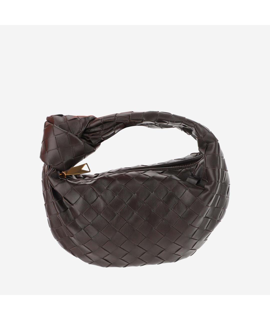 BOTTEGA VENETA Коричневая кожаная сумка с короткими ручками, фото 5