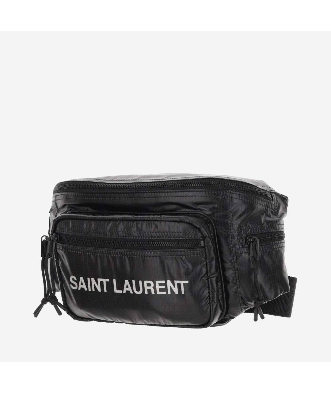 SAINT LAURENT Черная поясная сумка, фото 2