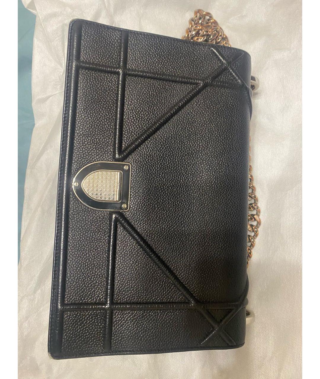 CHRISTIAN DIOR Черная кожаная сумка через плечо, фото 6