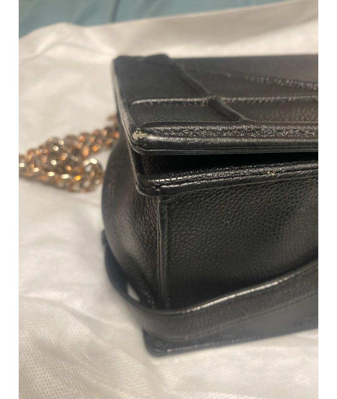 CHRISTIAN DIOR Черная кожаная сумка через плечо, фото 4