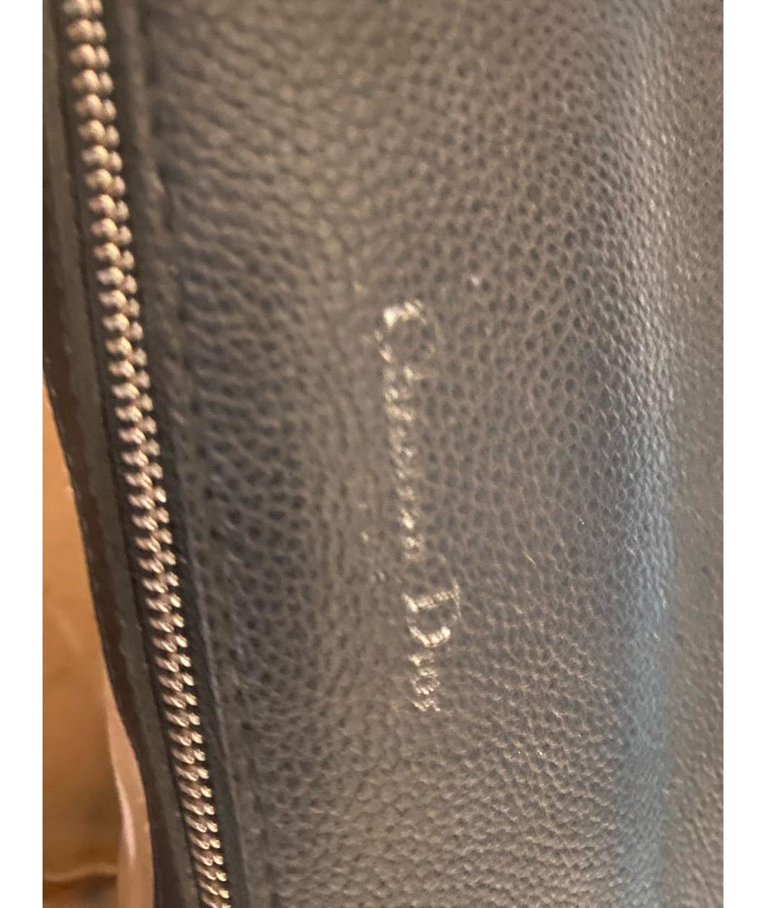 CHRISTIAN DIOR Черная кожаная сумка через плечо, фото 2