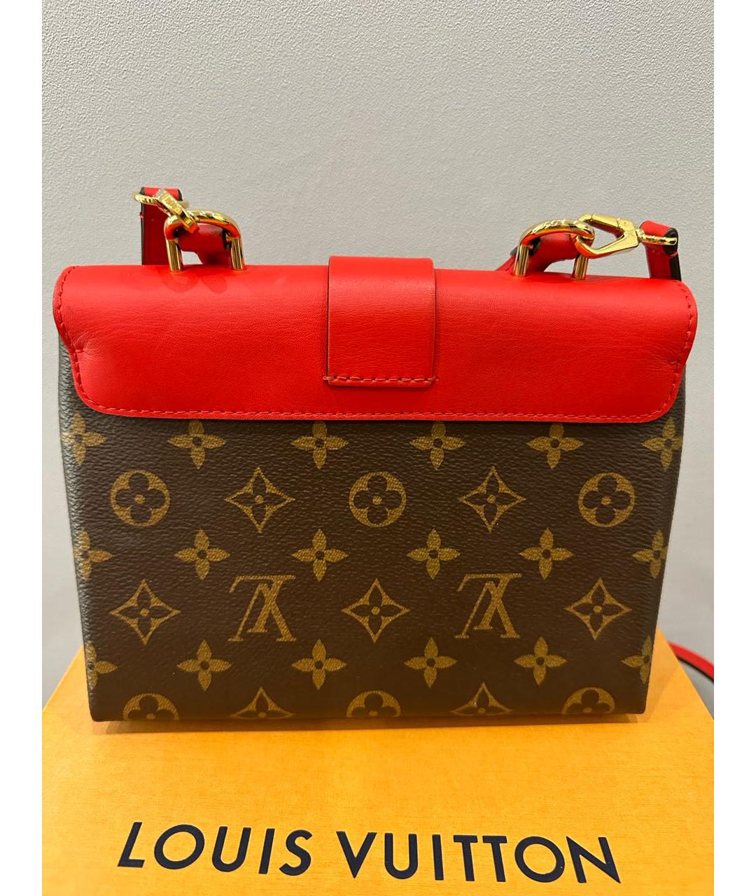 LOUIS VUITTON Красная сумка с короткими ручками, фото 2