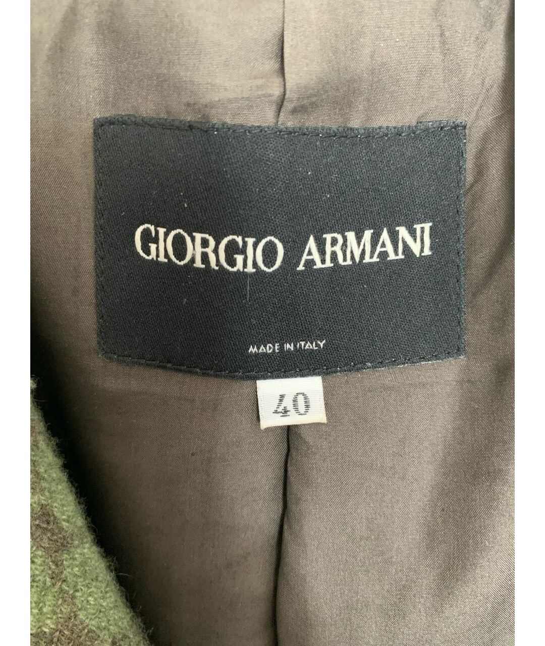 GIORGIO ARMANI Хаки кашемировый жакет/пиджак, фото 7