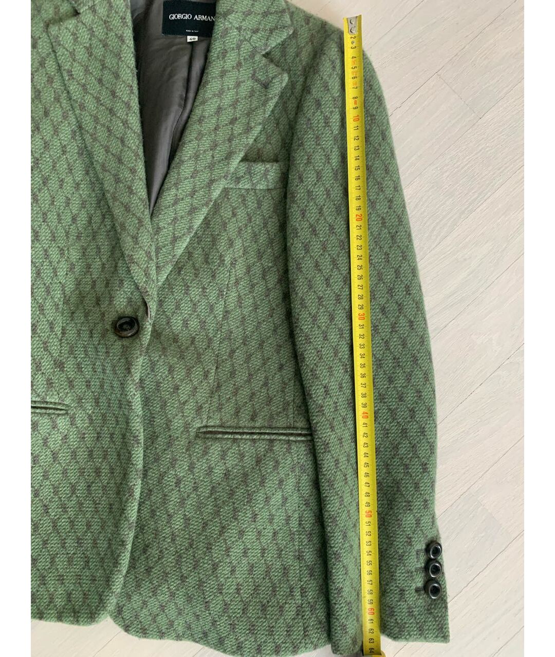 GIORGIO ARMANI Хаки кашемировый жакет/пиджак, фото 6