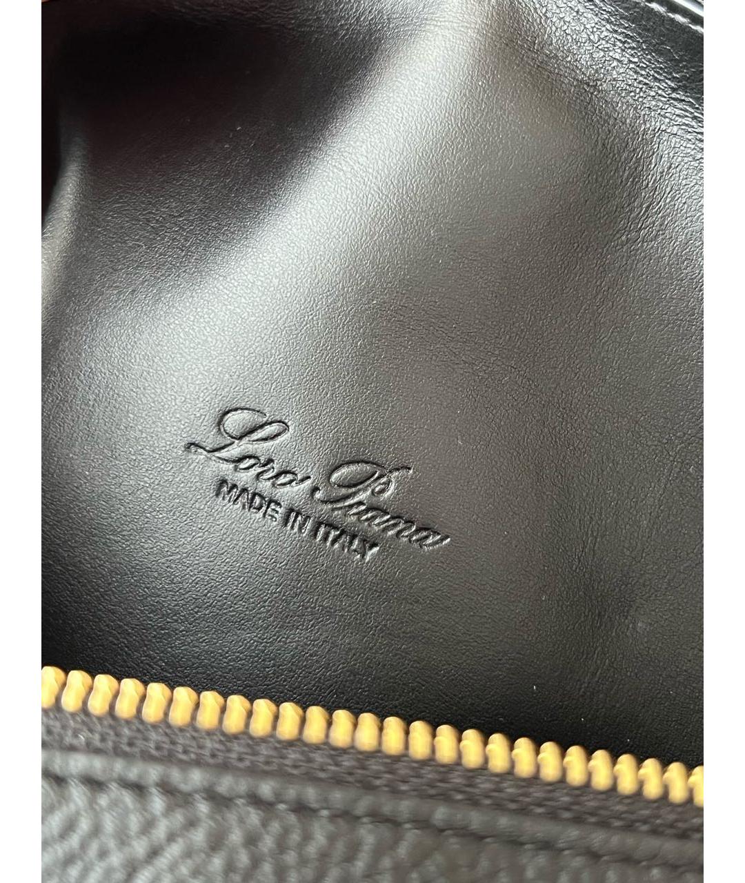 LORO PIANA Черная кожаная сумка через плечо, фото 8
