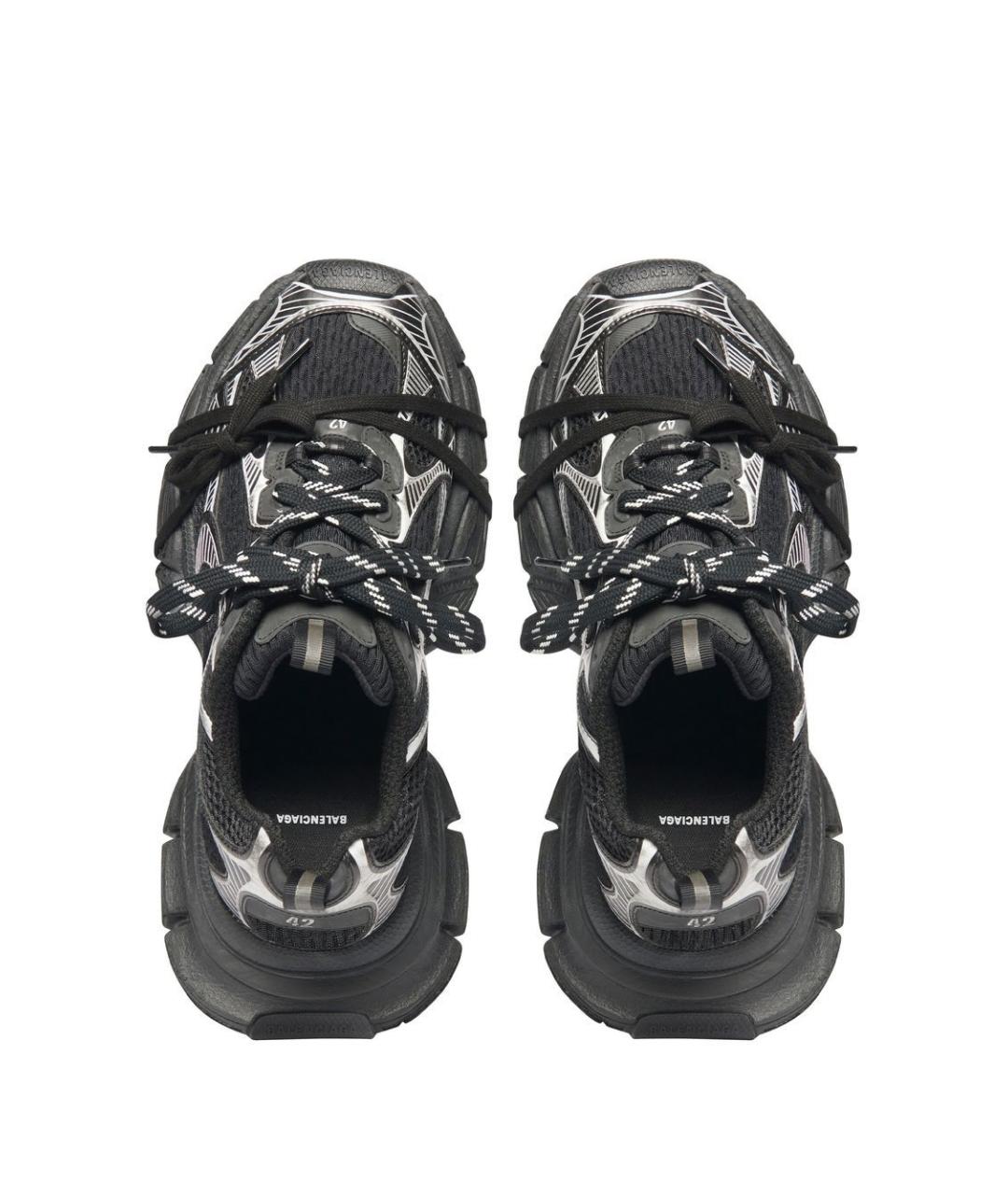 BALENCIAGA Черные синтетические низкие кроссовки / кеды, фото 3