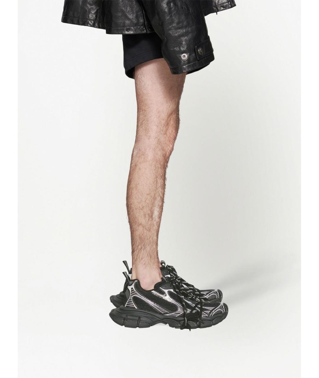 BALENCIAGA Черные синтетические низкие кроссовки / кеды, фото 4