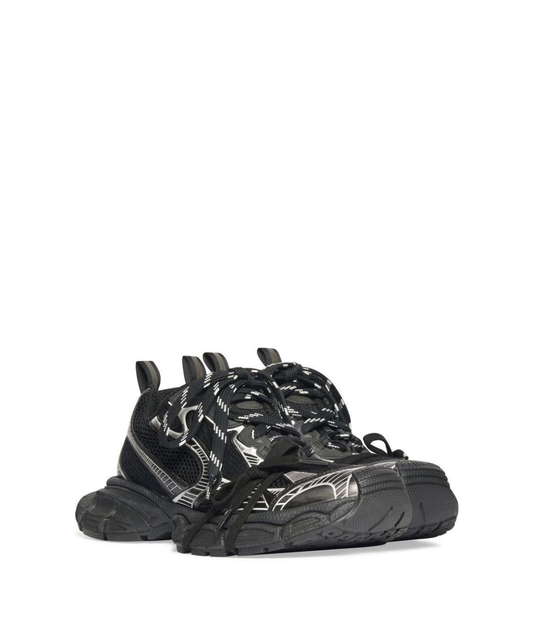 BALENCIAGA Черные синтетические низкие кроссовки / кеды, фото 2