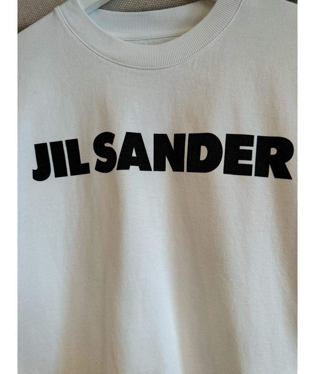 JIL SANDER Белая хлопковая футболка, фото 4