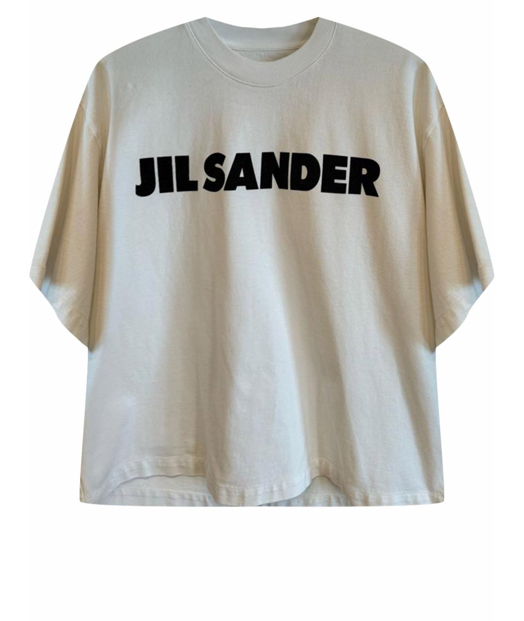 JIL SANDER Белая хлопковая футболка, фото 1