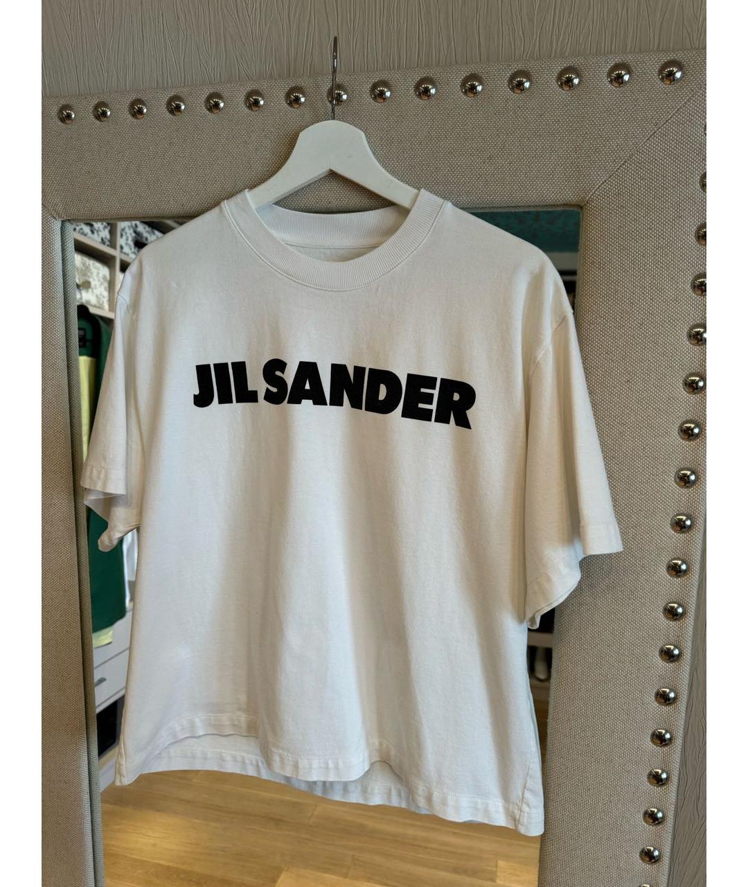 JIL SANDER Белая хлопковая футболка, фото 5