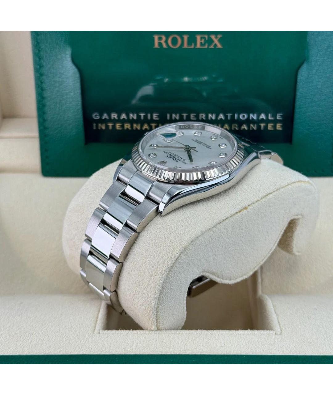 ROLEX Белые часы из белого золота, фото 5