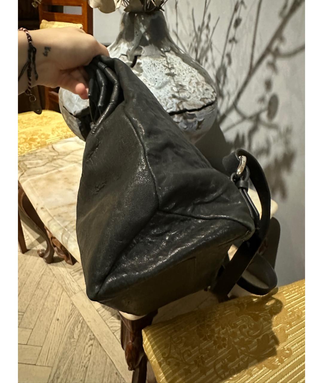 VIVIENNE WESTWOOD Черный кожаный рюкзак, фото 4