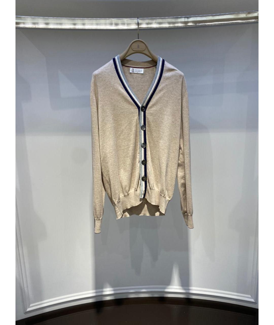 BRUNELLO CUCINELLI Бежевый кардиган, фото 3