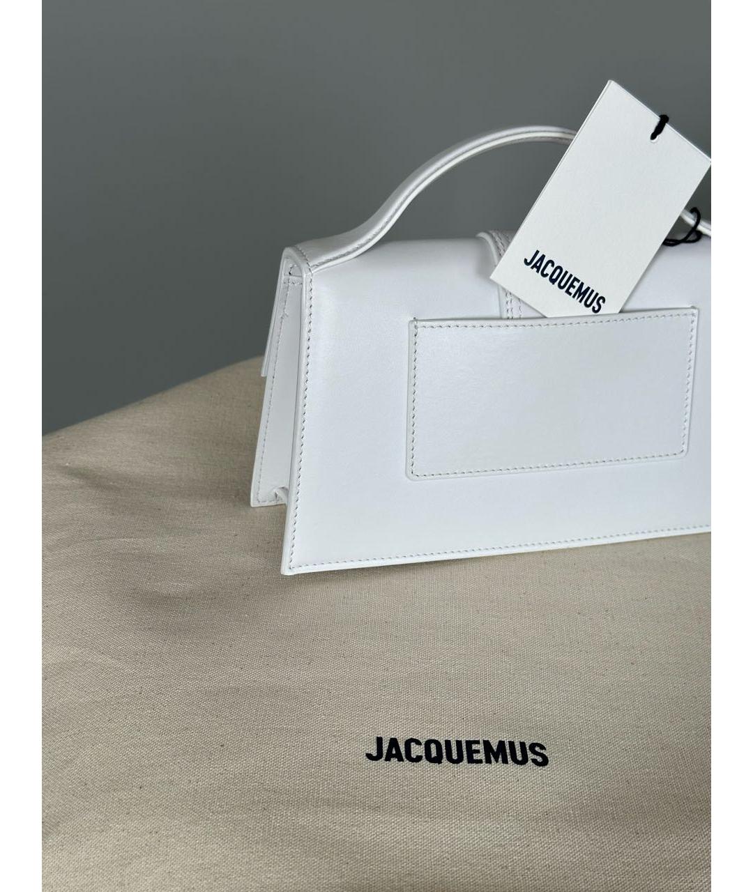 JACQUEMUS Белая кожаная сумка через плечо, фото 8