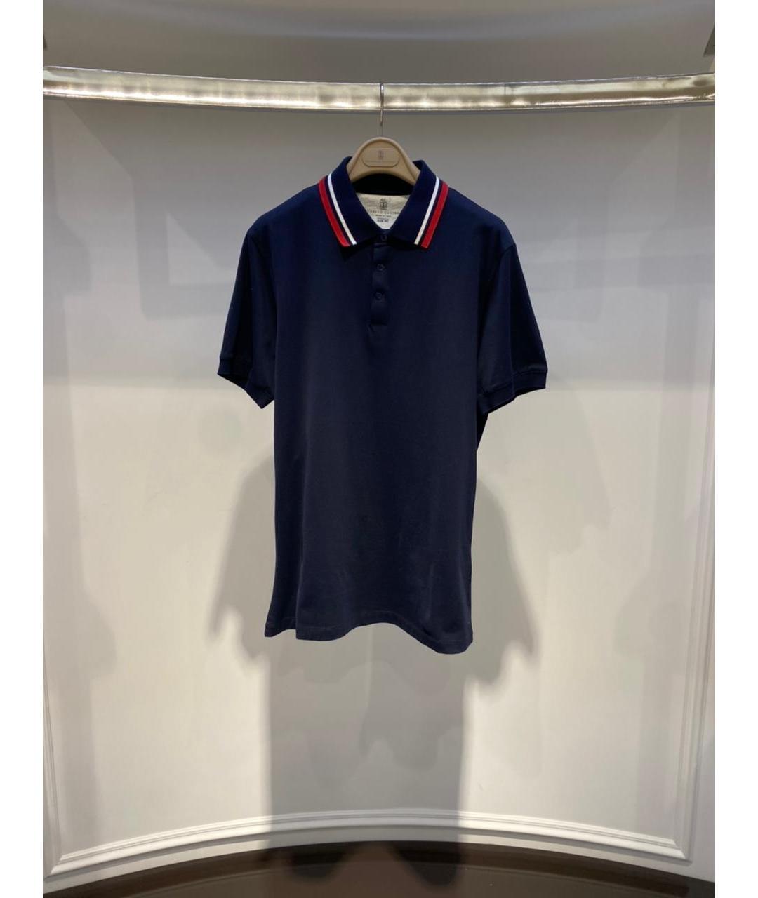 BRUNELLO CUCINELLI Темно-синяя футболка, фото 3