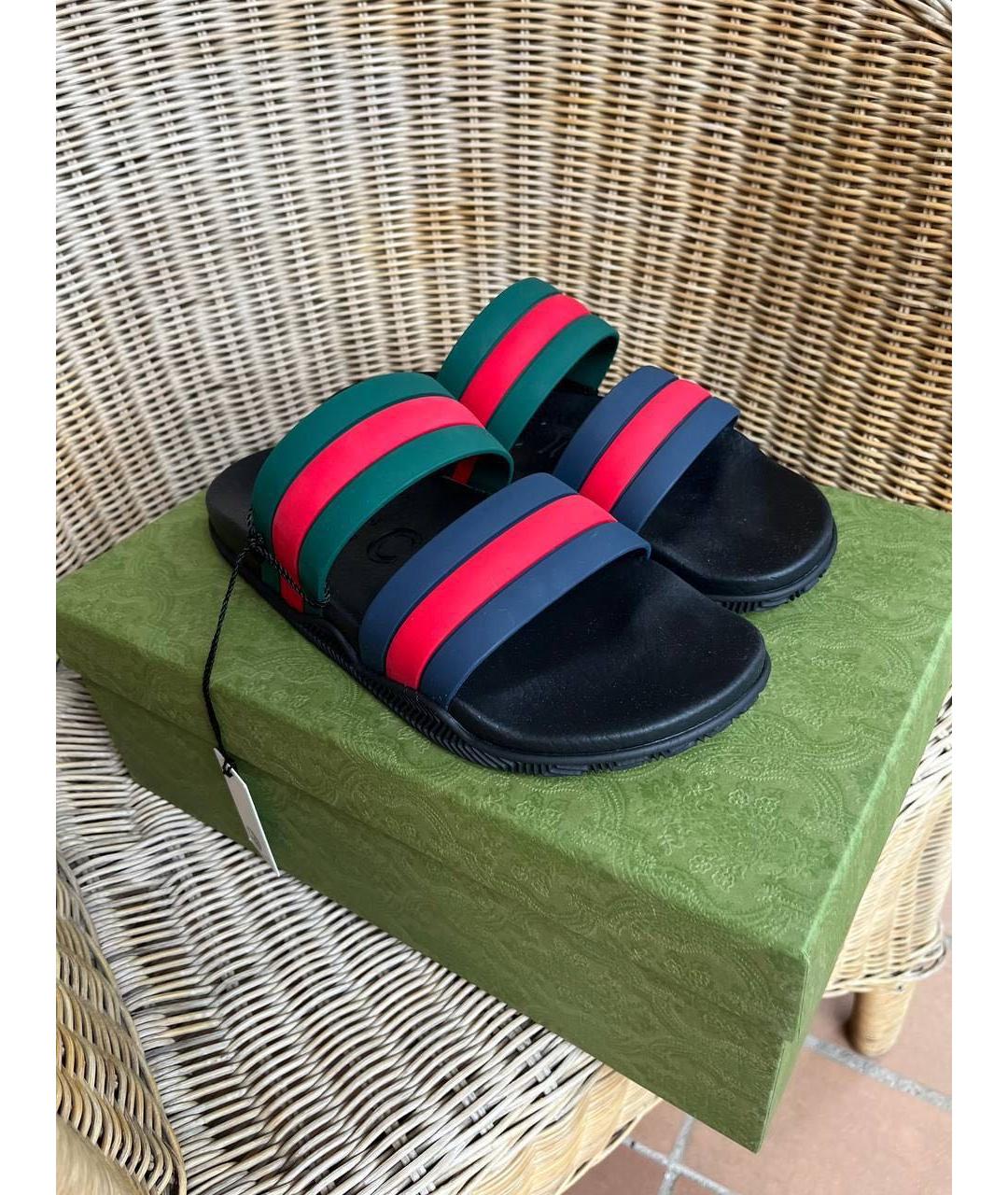 GUCCI Мульти шлепанцы, фото 8