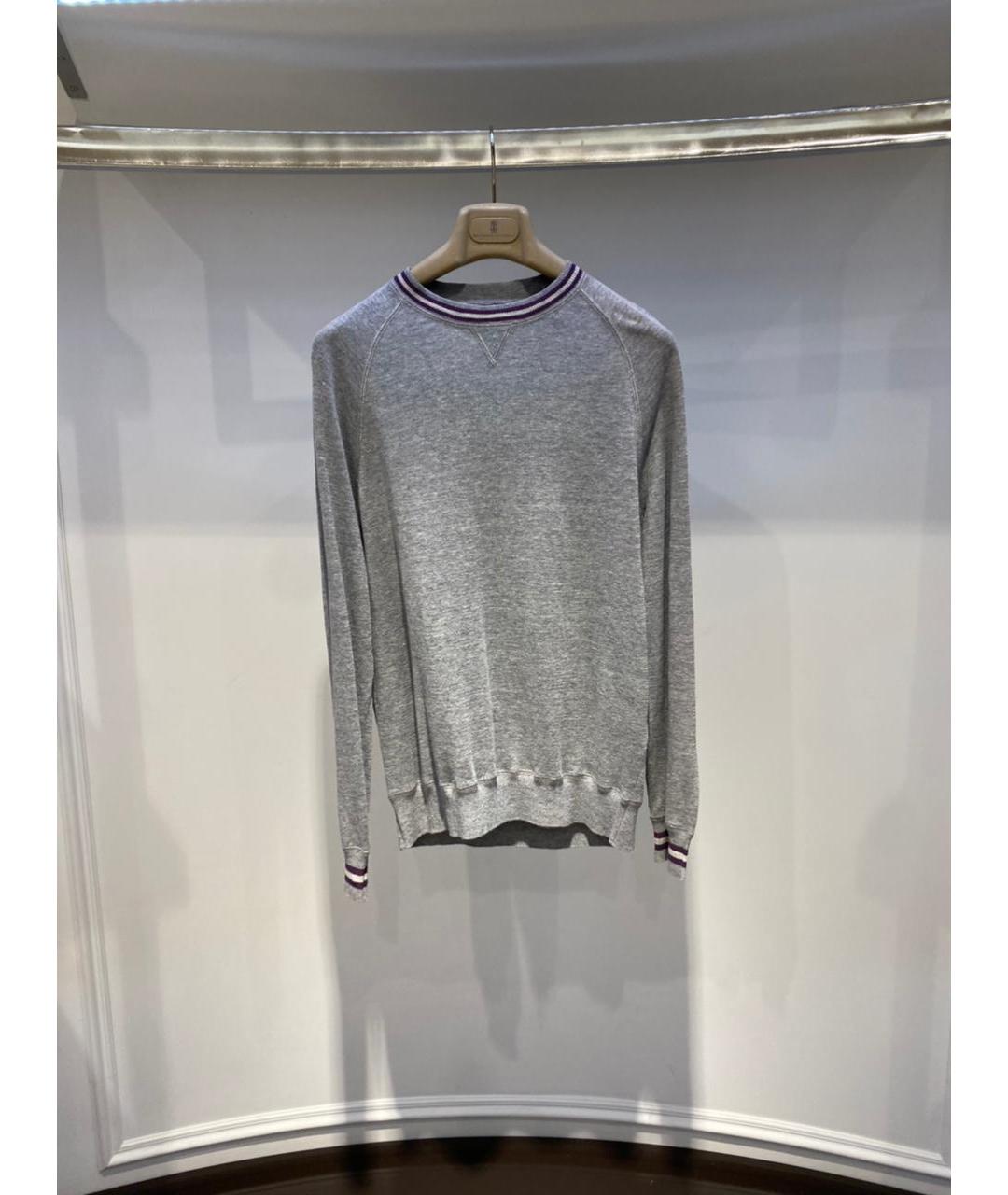 BRUNELLO CUCINELLI Серый джемпер / свитер, фото 3