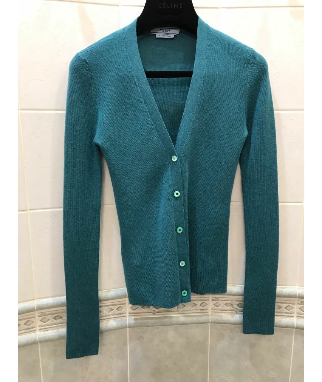 PRADA Зеленый кашемировый джемпер / свитер, фото 6