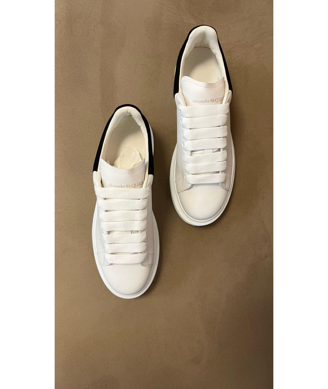 ALEXANDER MCQUEEN Белые кожаные кеды, фото 2