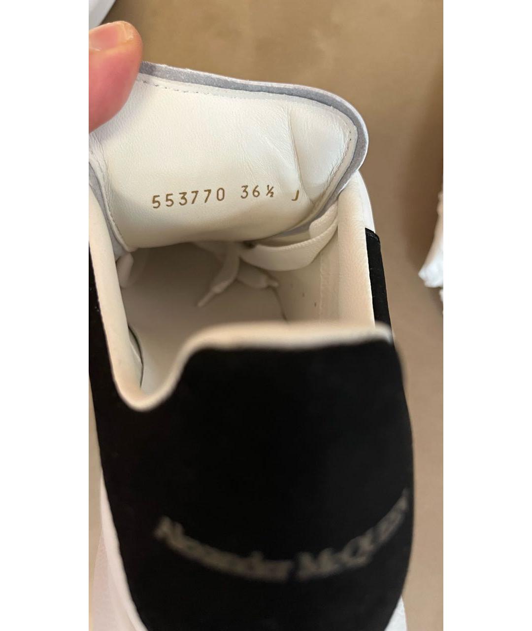 ALEXANDER MCQUEEN Белые кожаные кеды, фото 8