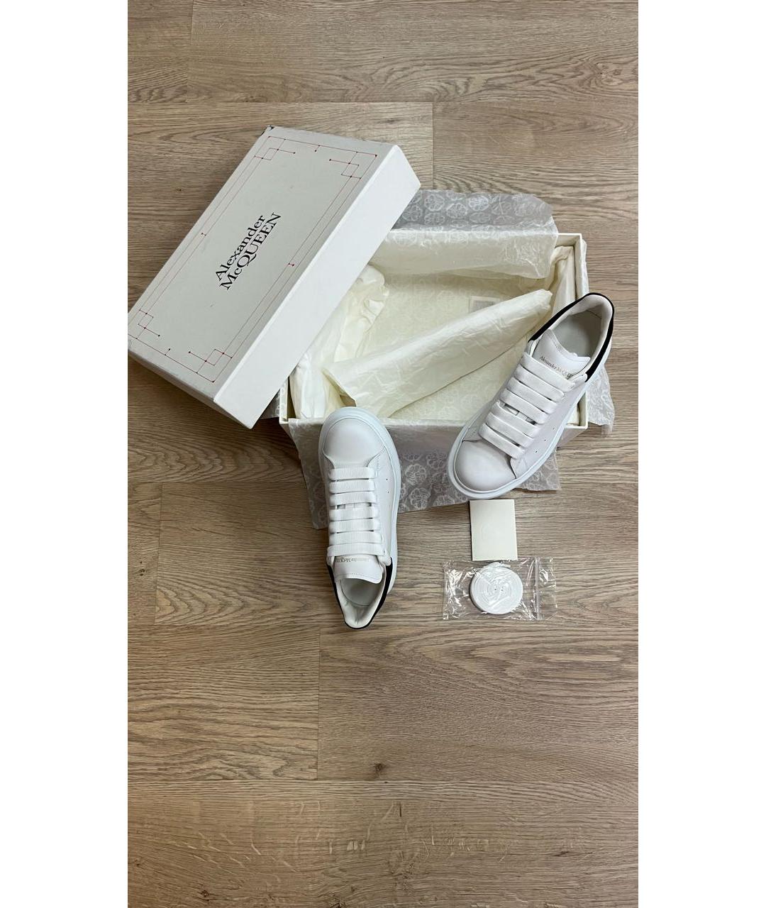 ALEXANDER MCQUEEN Белые кожаные кеды, фото 6