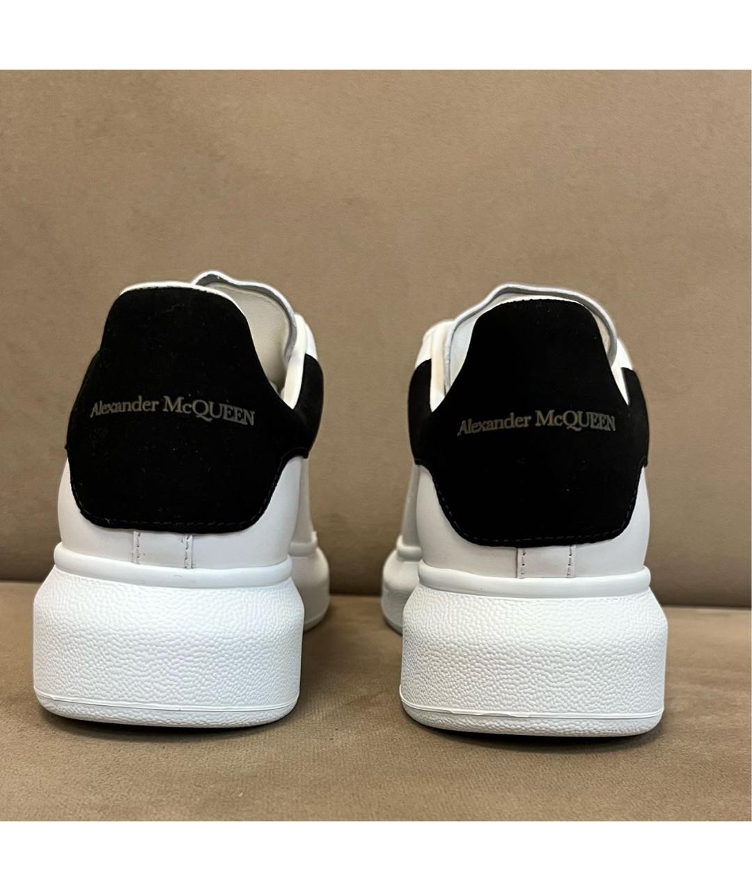 ALEXANDER MCQUEEN Белые кожаные кеды, фото 4