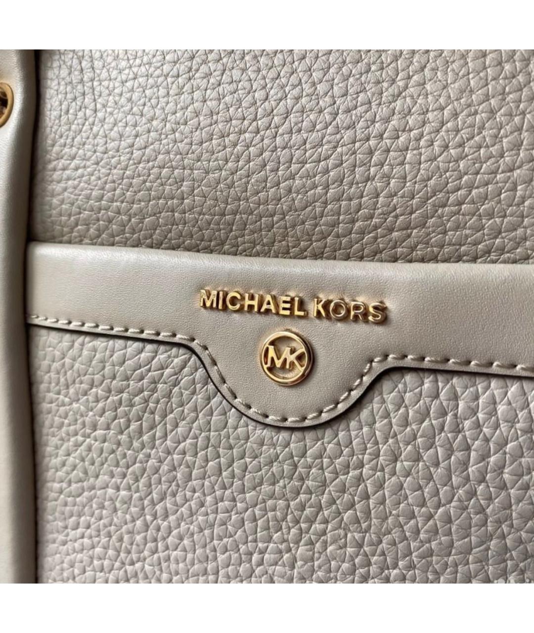 MICHAEL KORS Бежевая сумка тоут из искусственной кожи, фото 4