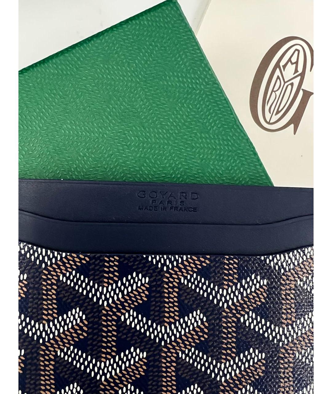 GOYARD Синий кожаный кардхолдер, фото 4